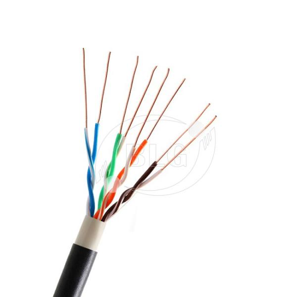Outdoor Waterproof Category 5e Network Cable With PVC + PE Double Jacket