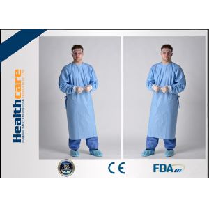 Buy cheap Lightweight Disposable Surgical Gowns With Knitted Cuff Blood Resistence 130x150 from wholesalers