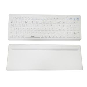 Ergonomics Silicone Wireless Medical Keyboard 106 Keys With Back Pad