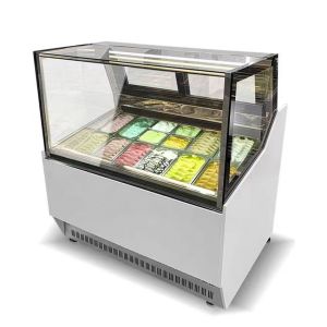 Wholesale Frost Free Ice Cream Display Showcase With Fan Cooling System from china suppliers