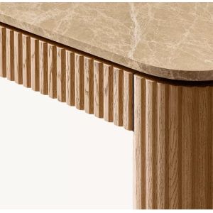 Modern Bedroom Walnut Console Table With Roller Shutter Door Cabinet