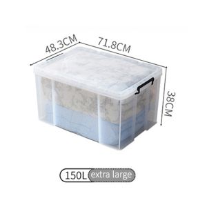80L 120L 150L Clear Stackable Storage Bins Small Plastic Storage Containers