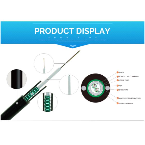 24 Core GYXTW Multimode Fiber Cable 9mm Out Diameter
