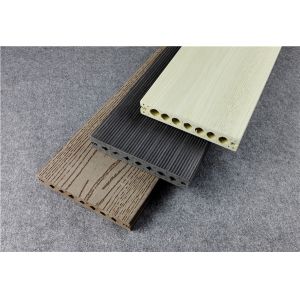 Gray Color Composite Deck Boards Hollow Or Solid Anti - Slip Embossing