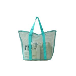 Customized Recycled Polyester Mesh Beach Tote Bag With Digital Printing