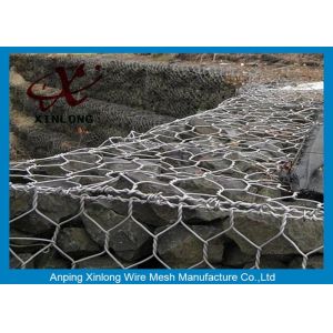 6 * 8cm Heav Duty Gabion Wire Mesh / Hexagonal Wire Cages For Rock Retaining