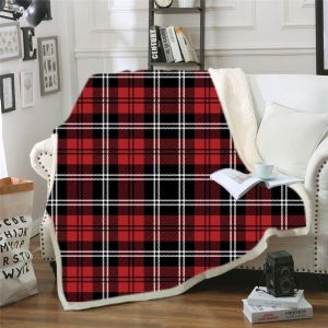 Christmas Customized Printed Sherpa Throw Soft Cozy Plush Fleece Blankets for