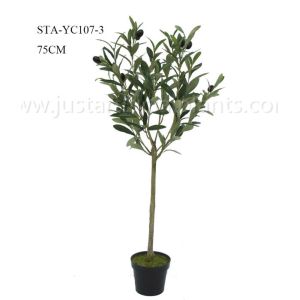 Wholesale 75CM Artificial Olive Tree In Plastic Pot , Faux Olive Plant For Decoration And Design from china suppliers