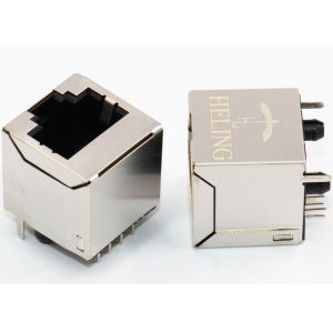 8P8C Vertical Network Connector RJ45 For Telecom / Datacom RoHS Compliant