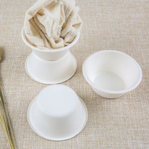 Ice Cream 8oz Biodegradable Bagasse Tableware Disposable Paper Bowls