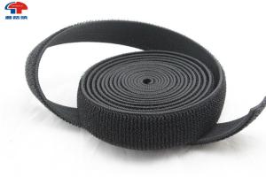 Wholesale Strong Black Elastic Hook And Loop Fasteners Strap , hook &amp; loop tape self adhesive For Bandages from china suppliers