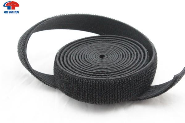 Quality Strong Black Elastic Hook And Loop Fasteners Strap , hook & loop tape self adhesive For Bandages for sale