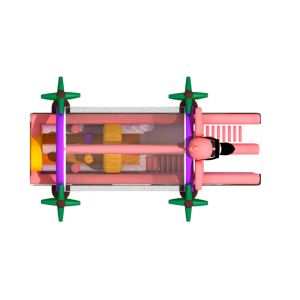 Trapaulin Flamingo Cartoon Theme Inflatable Obstacle Course Bouncer And Slide