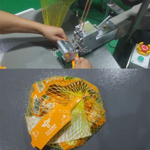 Semi Automatic Mesh Net Bag Packaging Machine For Peanut Orange Potato Onion
