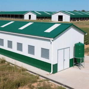 Q235B Q355B Steel Structure Chicken House , Economical Prefab Steel Structure