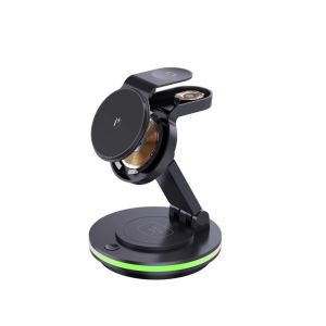 ABS Acrylic Material Foldable Wireless Charger with LED Light and TYPE-C Input