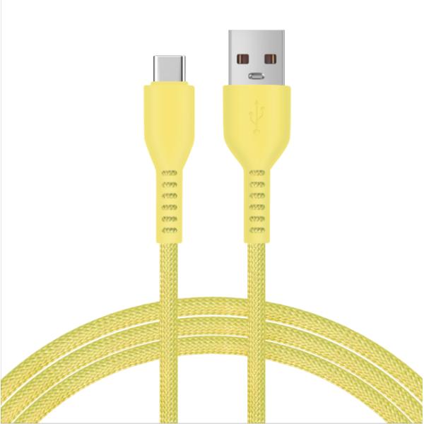 Durable 1m Braided Silicone Cable Tangle-Free Charging Cable for Phones/Tablets