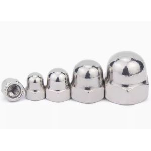 M6 M8 TC4 Gr2 Gr5 Titanium Alloy Hexagon Hex Domed Cap Nut Color Anodized