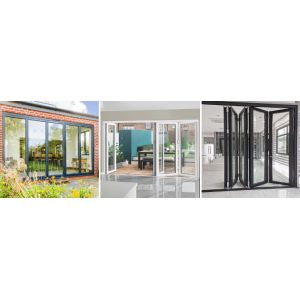 Heavy Duty Aluminum Folding Door with 50mm 70mm 80mm Frame Width and Smooth