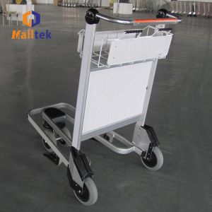 4 Wheels Aluminum Alloy Airport Luggage Trolley Using Airport With Handle