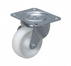 light duty 2" swivel white PP fat caster USA style, 3 inch rigid industry steel