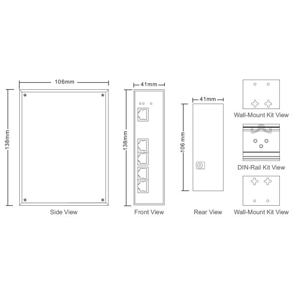 Fast Ethernet Switch,Unmanaged,5x10/100Base-TX