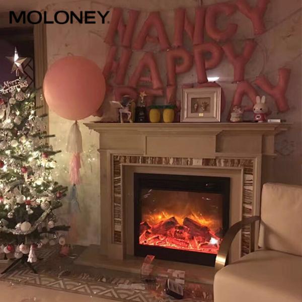 Freestanding Built In Wood Mantel Fireplace Two Levels Heating 750mm