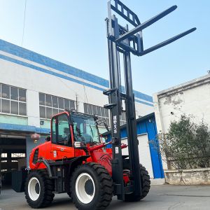 5000kg Industrial Forklift Truck 2 Sections Door Frame Material Handling