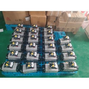China Anodized Aluminum Pneumatic Air Actuator With Limit Switches on sale