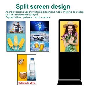 Vertical Floor Stand Digital Signage 55inch Indoor Multi Touch LCD Screen