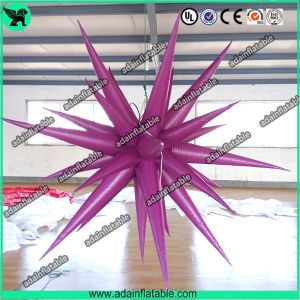 2m 210T Polyester Cloth Purple Inflatable Star
