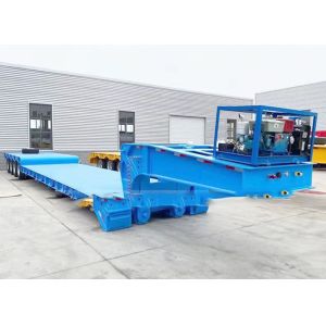 Flatbed Detachable Hydraulic Gooseneck Semi Dump Low Bed Trailer with Steel