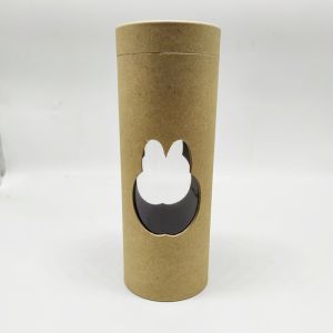 Custom Printed Biodegradable Round Kraft Paper Tube With Window