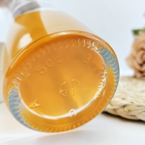 Acid Etch Unique Design 375ml Clear Glass Wine Bottle Irregular Cylindrical