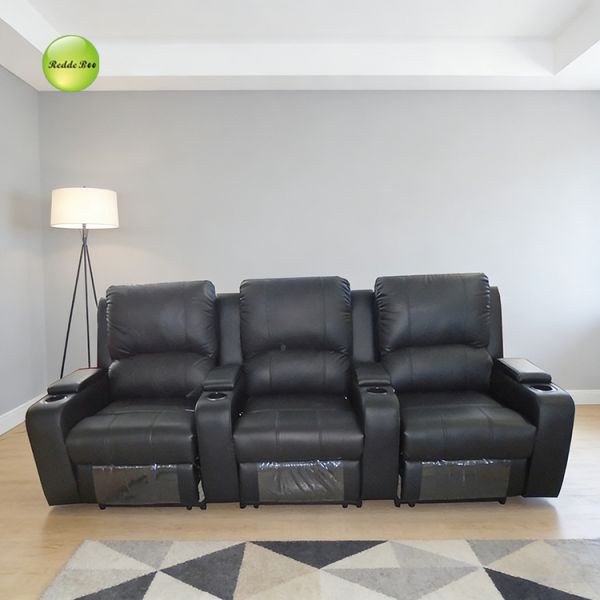 Multi-position Adjustable Backrest Recliner Sofa with Built-In Cup Holders and Ergonomic Full-Body Support