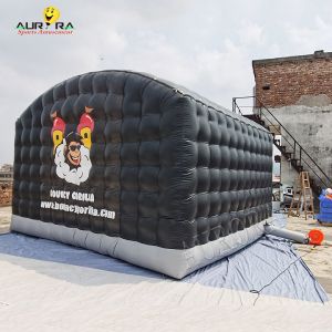 Black color Mobile Inflatable Nightclub Tent Blow Up Disco Tent CE EN14960