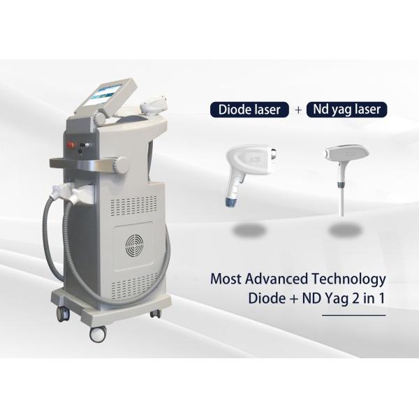 2 In 1 808 Diode Laser Hair Removal Machine Triple Wave Nd Yag Tatto Removal