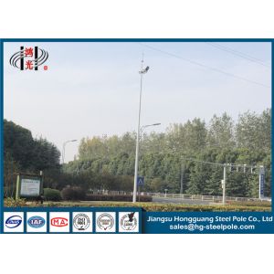 Custom Color Durable Galvanized Light Pole Q235 For High Mast Street Light