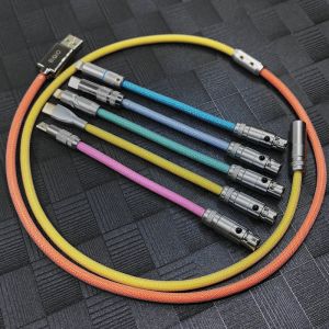 Sectional Type Keyboard USB Type-C Cable Audio Connector Coupling For Mechanical