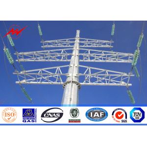 Round Multi - Pyramidal 10m Distribution Line Steel Power Pole Class 3