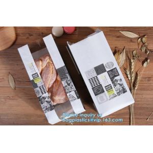 Custom without handle bread packaging kraft paper bags for food,Brown Kraft