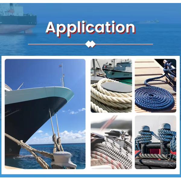 6mm-20mm White Nylon 3 Strand Rope 220 Metre Coil Marine Ropes With Class Certificates