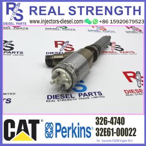 HUIDA Excavator C4.2 Engine Spare Parts Fuel Injector 326-4740 10R-7676 32F61