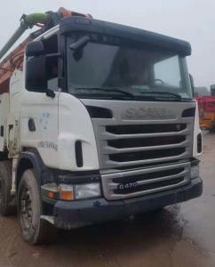China Zoomlion 63M Used Concrete Pump Truck With Scania Chassis With Model 2013 on sale