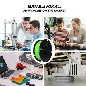 Gross Weight 1.4kg PLA Toughness Enhanced 3D Printer Filament Yellow Green