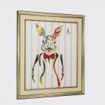 67.5 X 57cm Ribbon Painting Twelve Animals Rabbit Paint Polyester Canvas