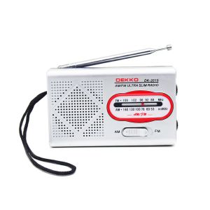 China White Portable AM FM Radio 3V 50dB Pocket Private Model Battery Operated on sale