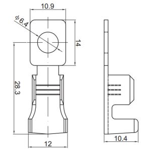 Car Wire Harness Wire Eyelet Connectors / Tubular Ring Terminal H62 Material