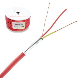China 2x0.5mm 2x1.5mm Bare Copper 2core Red Shielded Fire Alarm Cable for Fire Safety on sale