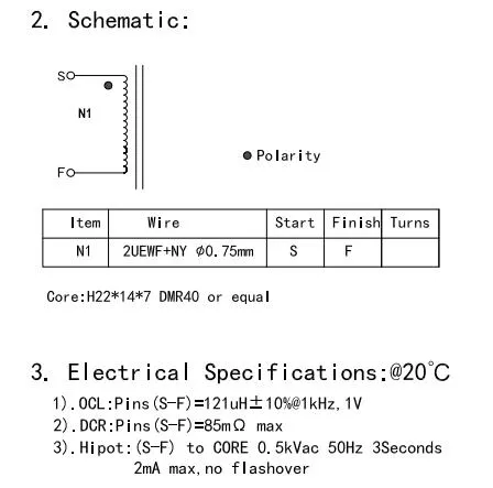 EMC Magnetic Components Common Mode Choke Inductor for UPS Power Supply